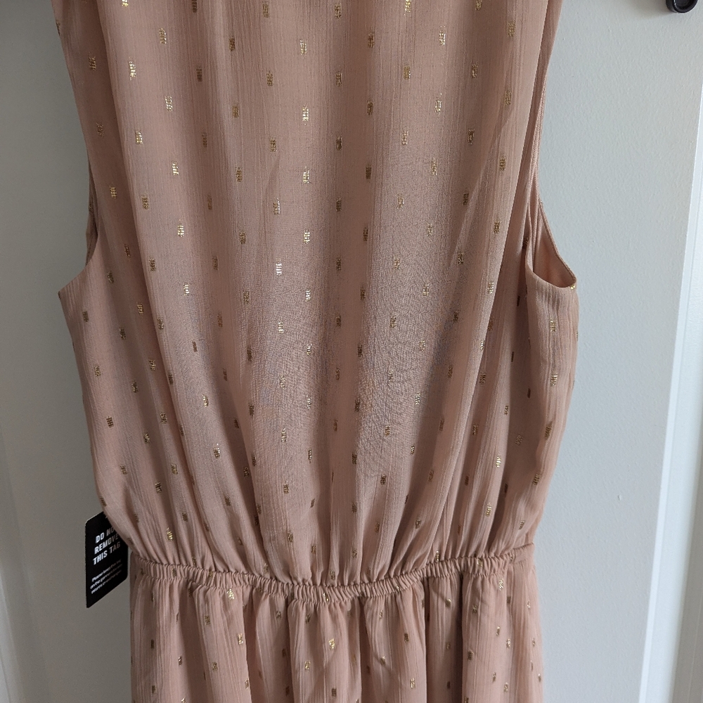Metallic Clip Dot Ruffle Maxi Dress - Picture 4 of 8